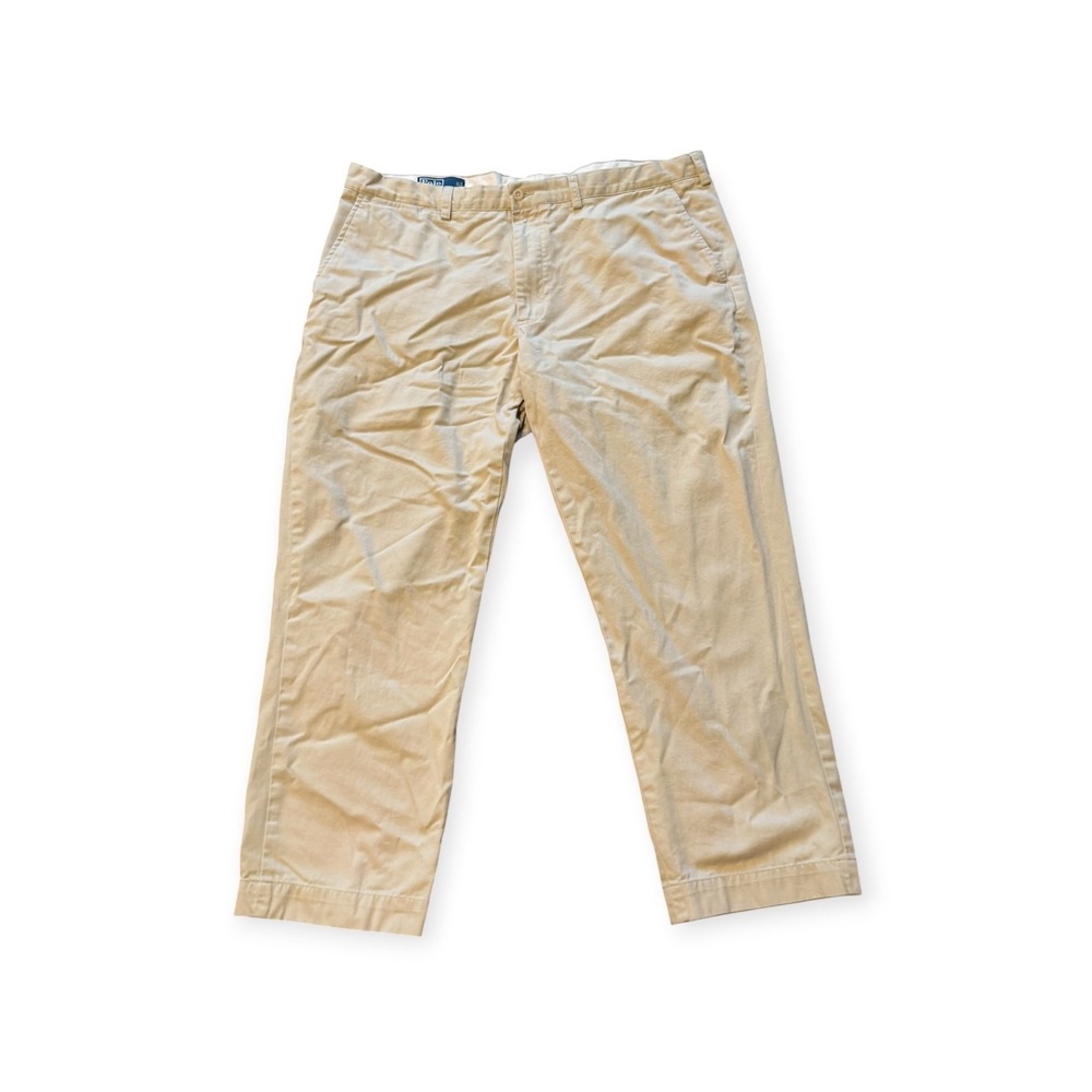 Polo Ralph Lauren Preston Pant Mens 40x27 Tan Khaki Cotton Chino Trousers